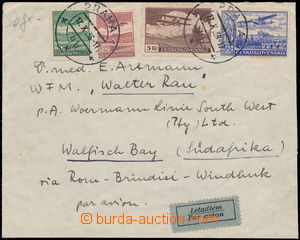 166518 - 1938 PRAGUE -  WALFISCH BAY, airmail letter to South Africa,