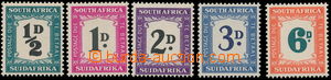 166550 - 1948-49 SG.D34-D38, Doplatní ½P-6P; kompletní série,