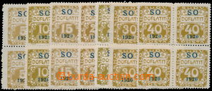 166595 -  Pof.SO33-SO39, Postage due stmp 5h-40h, selection of bloks 