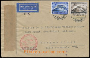 166635 - 1930 SÜDAMERIKAFAHRT 1930  Let-dopis přepravený vzducholo