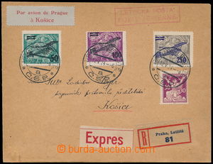 166863 - 1924 1. let PRAHA - KOŠICE, R+Ex+Let  dopis zaslaný první