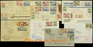 166947 - 1934-36 comp. 7 pcs of air-mail entires, i.a. 4 card 1. flig