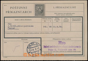 166969 - 1937 CPA1A, I. část, česká verze, DR ČÁSLAV 22.IV.38, 