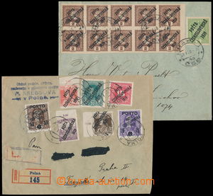 166976 - 1920 letter franked with. blk-of-10 newspaper stmp Pof.60 + 