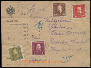 166984 - 1916 Valuable letter - off. envelope with FP issue Franz Jos