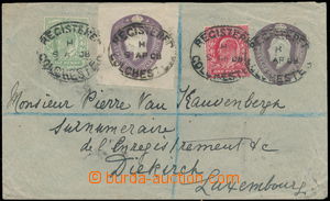167004 - 1908 R-celinová obálka adresovaná do Lucemburska, s vyti
