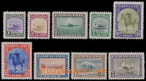 167032 - 1945 GREENLAND  Mi.8-16, Issue New York 1ore-5Kr; complete s