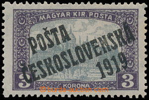 167109 -  Pof.116, 3 Koruna, overprint type II., well centered stamp.