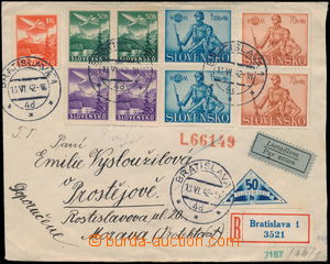 167159 - 1942 R+Let dopis zaslaný do Protektorátu s bohatou frankat