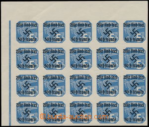 167280 - 1938 RUMBURG  Mi.25, Newspaper stamp 100H/9H with overprint 