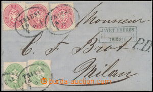 167451 - 1863/1864 dopis z Terstu do Milána, po odstoupení Lombards