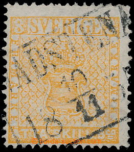 167452 - 1855 Mi.4a, Znak 8Skill oranžová, velmi pěkný kus s vzá
