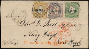 167475 - 1871 letter to New York with tricolor mixed (!) franking, tw