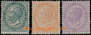 167556 - 1863 Mi.16, 17, 21, Viktor Emanuel II. 5C, 10C, 60C; známky