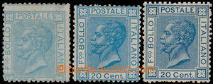 167557 - 1867 Mi.26a (2), 26b, 3x Viktor Emanuel II. 20C; známky s l