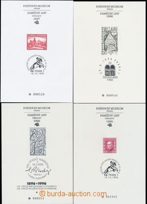167568 - 1995-97 PTM3, 4, 6, 10, comp. 4 pcs of commemorative prints 