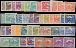 167640 -  Pof.1-26, 1h - 1000h, compilation of 45 stamps, various col