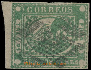 167658 - 1858 BUENOS AIRES Mi.2a, Sc.3a, Barquito (Steamer) 3Ps green