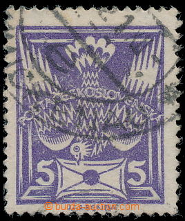 167720 -  Pof.144C, 5h fialová s retuší v dopise; kat. 500Kč 