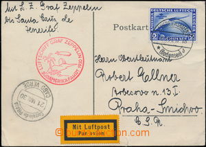 167766 - 1930 Südamerikafahrt - card sent by airmail to Czechoslovak