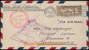 167775 - 1930 SÜDAMERIKAFAHRT 1930  dopis zaslaný Let do ČSR, vyfr