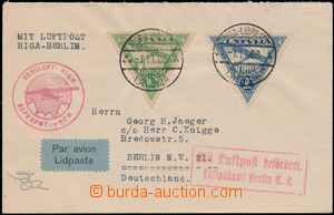 167829 - 1928 RIGA - BERLIN  air-mail letter to Germany, franked with