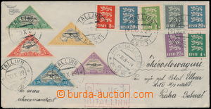 167836 - 1929 TALIN - PRAGUE, Reg and airmail letter to Czechoslovaki