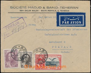 167875 - 1938 TEHERÁN - PRAHA, firemní R+Let dopis zaslaný do ČSR