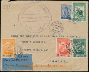 167878 - 1939 LOBITO - PRAGUE,  commercial air-mail letter sent from 