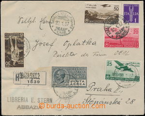167884 - 1937 firemní R+Let dopis zaslaný do ČSR, bohatá frankatu