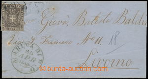 167885 - 1860 skládaný dopis vyfr. zn. Znak 10C, Mi.19, DR MARINA D