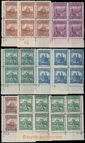 167966 - 1926 Pof.217-224, Malé krajinky bez průsvitky, sestava 9ks