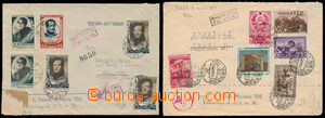167984 - 1940-41 sestava 2ks bohatě frankovaných Let dopisů zaslan
