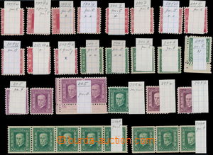 167997 - 1925-26 Pof.199-207, Gravure 50h - 1CZK, IV. - VII. type and