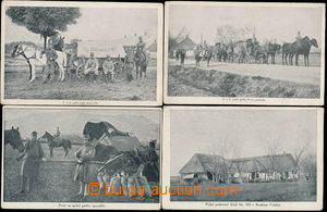 168034 - 1914-18 POLNÍ POŠTA - sestava 4 ks čb fotopohlednic, pře