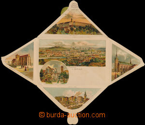 168040 - 1920 BRNO - skládací pohlednice - Spilberk, Zelný trh, ko
