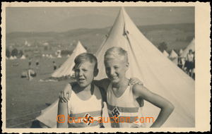 168047 - 1939-45 HITLERJUGEND - boys on/for camp,  B/W original photo