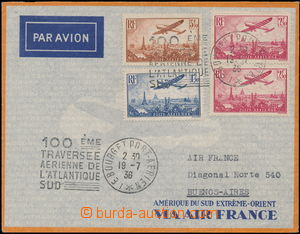 168062 - 1936 100. let přes Atlantik PARIS - BUENOS AIRES, Let dopis