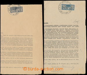 168152 - 1898 2 soudní listiny s doručovacími známkami 17½Kr