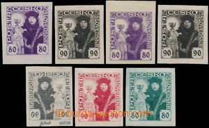 168173 - 1920 Pof.162N, 163N, Hussite-issue 80h and 90h, 2x imperfora