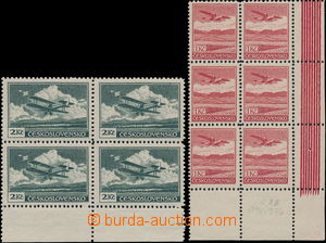 168174 -  Pof.L8B, L9A, Airmail - definitive issue 1CZK red, corner b