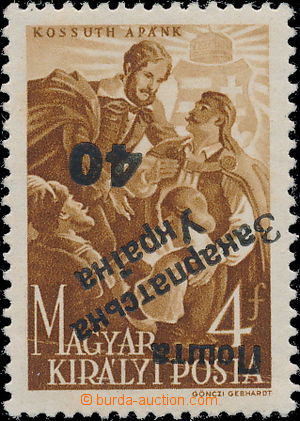 168196 - 1945 Užhorodský overprint - 1. issue, c.v.. Majer U17Pp, K