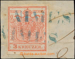 168198 - 1850 Mi.3X, Ferchenbauer. 3, Coat of arms 3 Kreuzer Ia HP zi