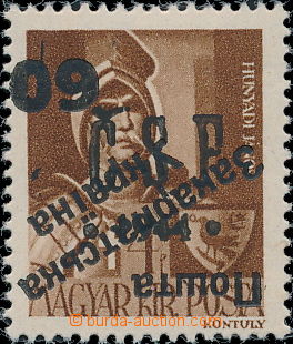168205 - 1944/45 Khust overprint + Užhorodský INVERTED PŘETISK: c.