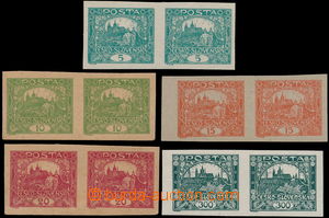 168251 -  comp. of 5 various values in pairs, from that 3x PLATE PROO