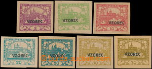 168252 -  comp. 7 pcs of  plate proofs with overprint VZOREC, values 