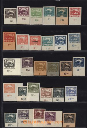 168267 -  compilation of 29 stamps and trial printings of various val