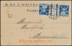 168291 - 1922 Maxa E23, firemní lístek zaslaný do Rakouska, vyfr. 
