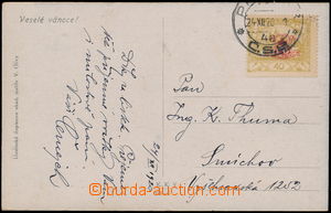 168295 - 1920 postcard to Prague, with Red Cross 40h, Pof.170, CDS wi