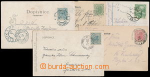 168297 - 1907-16 sestava 5 pohlednic vyfr. zn. FJI s perfiny, nefirem